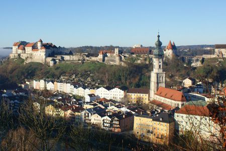 Blick auf das Zentrum von Burghausen