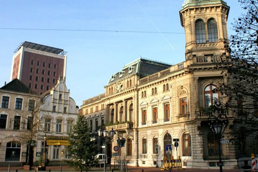 Blick auf das zentrum von Rheinberg